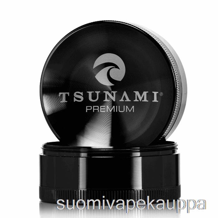 Vape Box Tsunami 2,4 Tuuman 4-osainen Upotettu Ylähiomakone Musta (63mm)